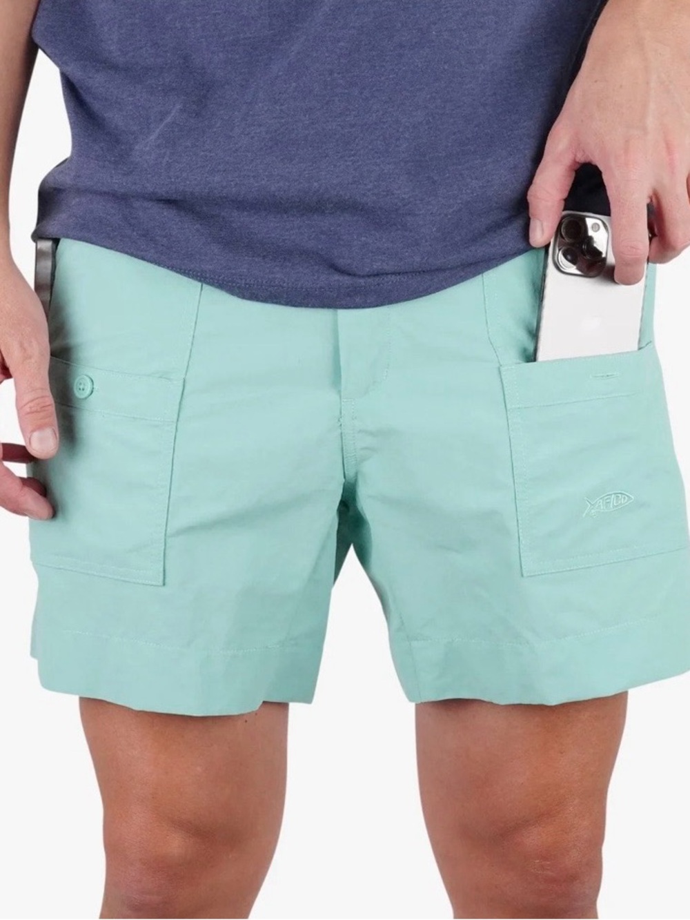 NWT AFTCO The Original Fishing Short Size 36 Color: Ocean Wave